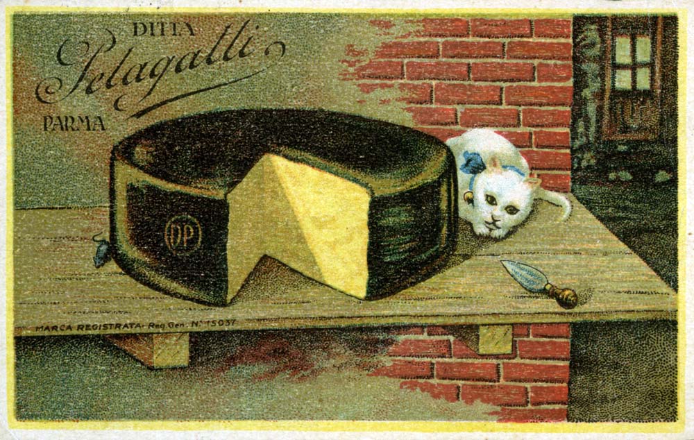 Osvaldo Ballerio, Ditta Pelagatti Parma, Cartolina pubblicitaria in litografia, Parma, Litografia Ganzini, 1914 ca. (Parma, Collezione privata)