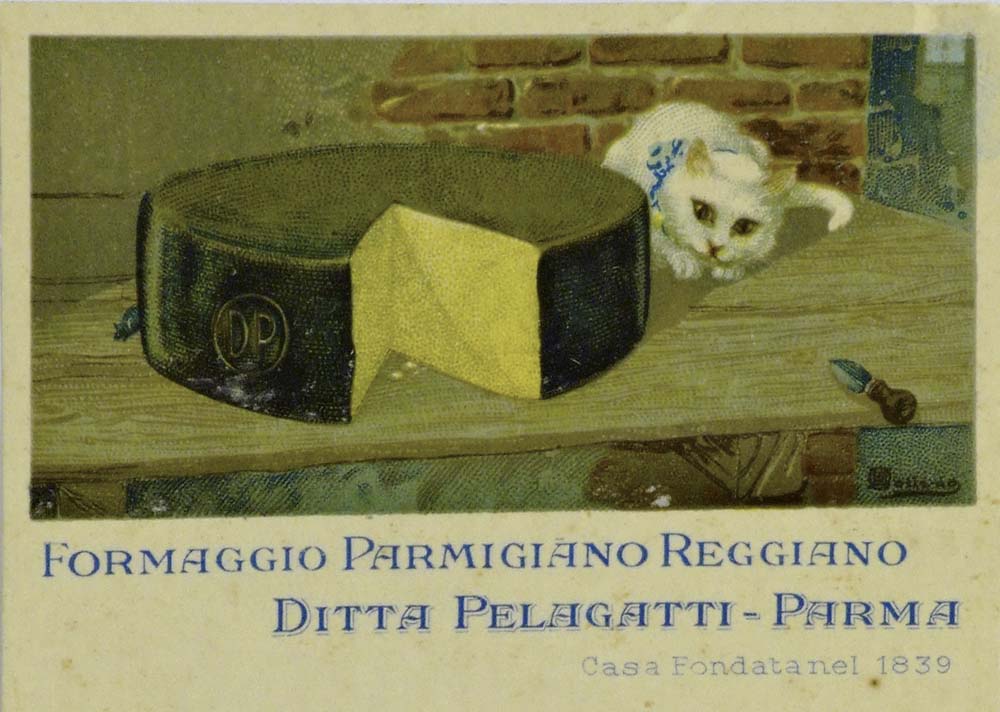 Cartolina commerciale della Ditta Pelegatti, cromolitografia su cartoncino, 1914 ca. (Parma, Collezione privata)